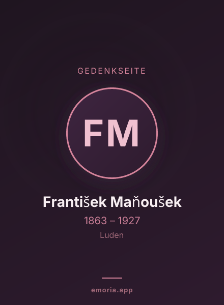 Gedenkportrait von František Maňoušek