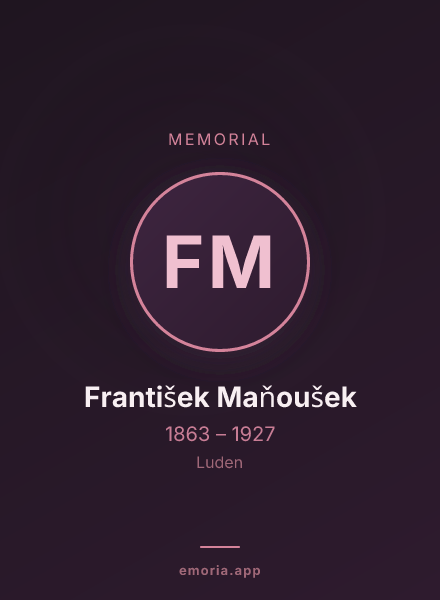 Memorial portrait of František Maňoušek
