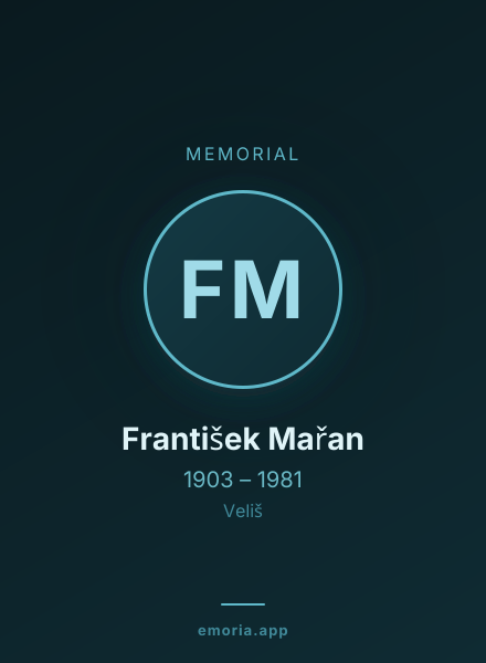 Memorial portrait of František Mařan