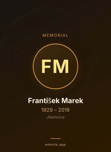 Memorial portrait of František Marek