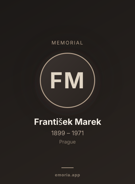 Memorial portrait of František Marek