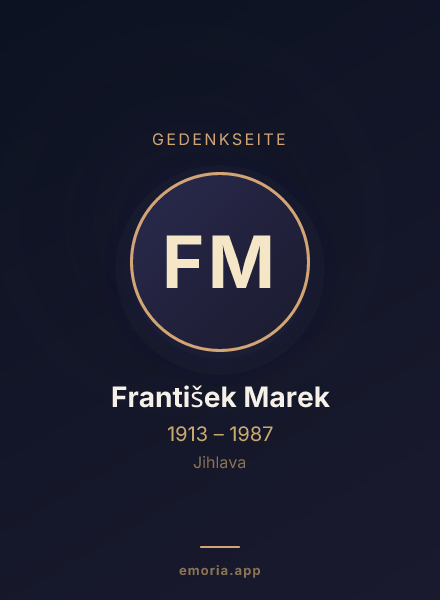 Gedenkportrait von František Marek