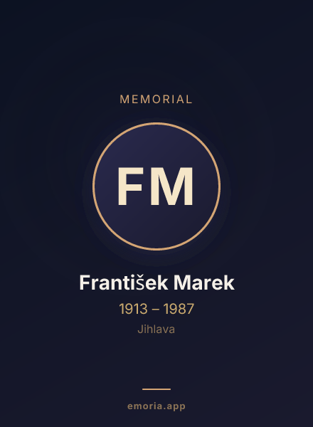 Memorial portrait of František Marek