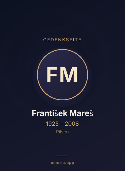 Gedenkportrait von František Mareš