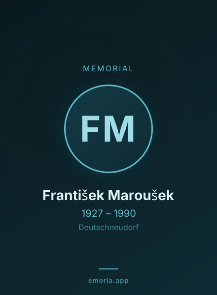 Memorial portrait of František Maroušek