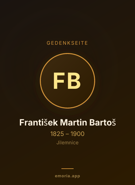 Gedenkportrait von František Martin Bartoš