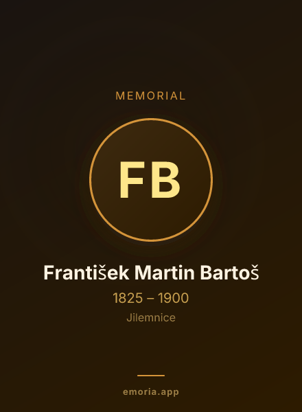 Memorial portrait of František Martin Bartoš