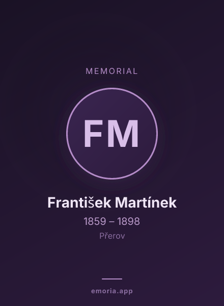 Memorial portrait of František Martínek