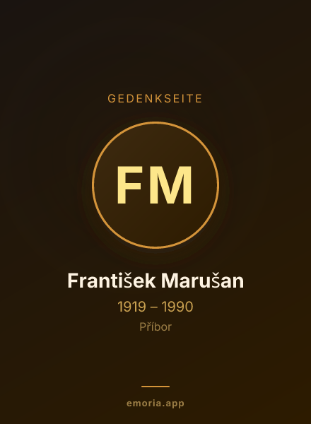 Gedenkportrait von František Marušan