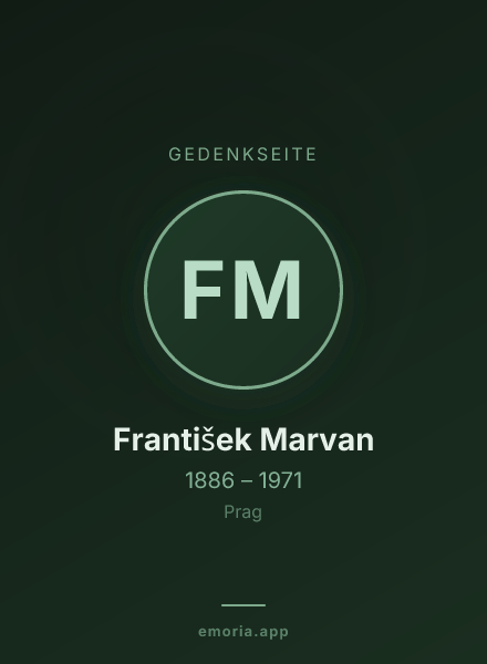 Gedenkportrait von František Marvan