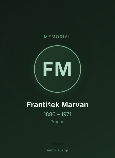 Memorial portrait of František Marvan