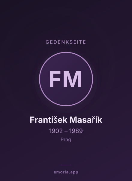 Gedenkportrait von František Masařík