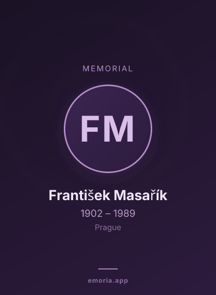Memorial portrait of František Masařík