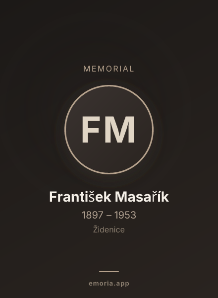 Memorial portrait of František Masařík