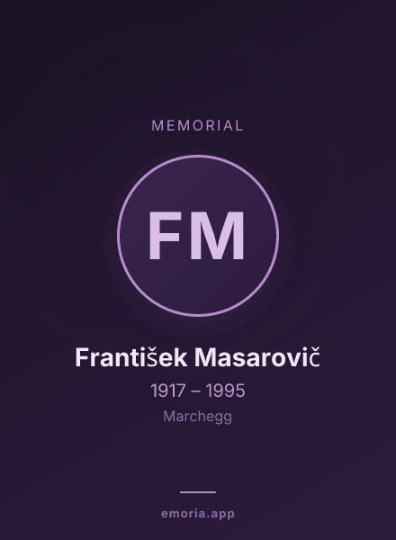 Memorial portrait of František Masarovič
