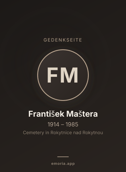 Gedenkportrait von František Maštera