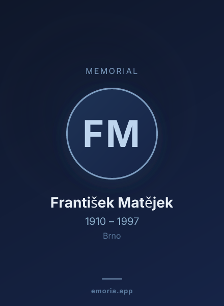 Memorial portrait of František Matějek