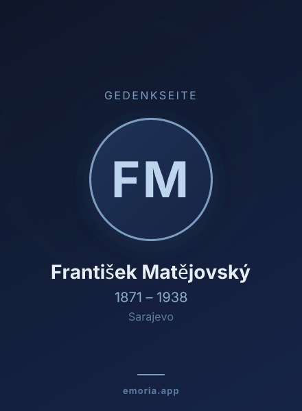 Gedenkportrait von František Matějovský