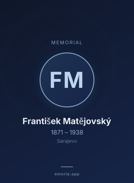 Memorial portrait of František Matějovský