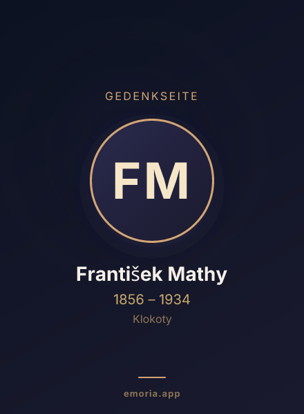 Gedenkportrait von František Mathy
