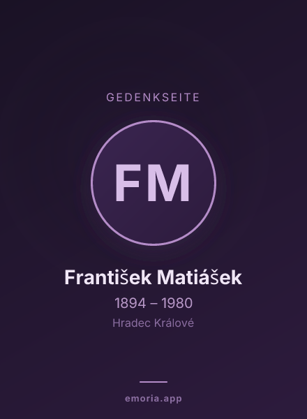 Gedenkportrait von František Matiášek