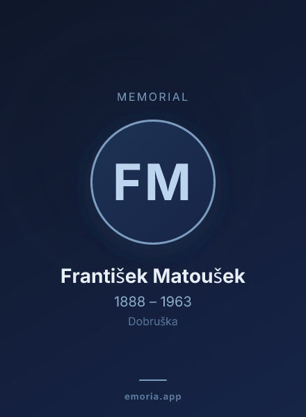 Memorial portrait of František Matoušek