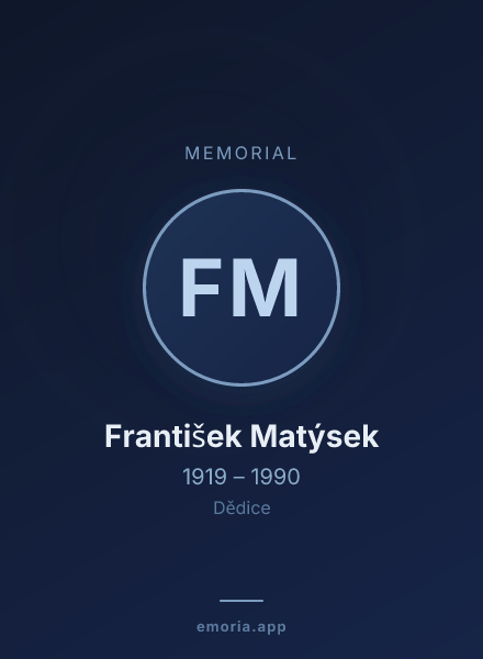 Memorial portrait of František Matýsek