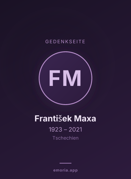 Gedenkportrait von František Maxa