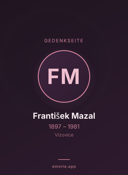 Gedenkportrait von František Mazal