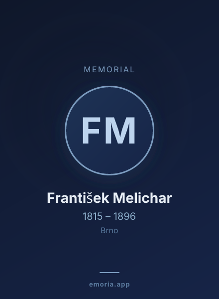 Memorial portrait of František Melichar
