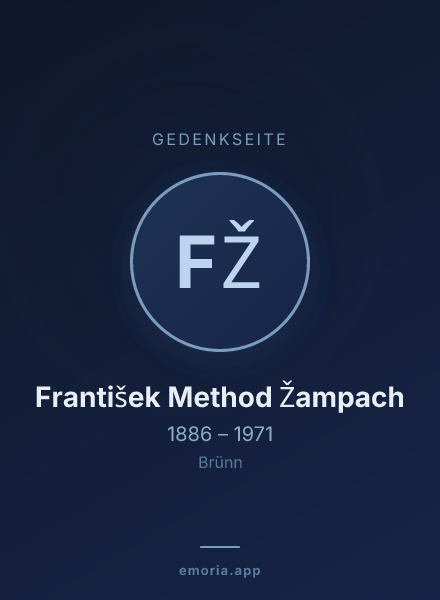 Gedenkportrait von František Method Žampach