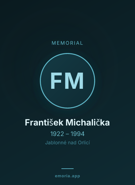 Memorial portrait of František Michalička