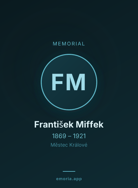Memorial portrait of František Miffek