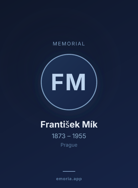 Memorial portrait of František Mík
