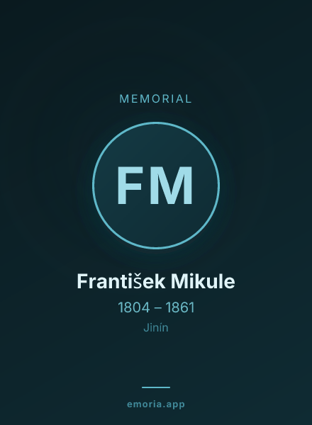 Memorial portrait of František Mikule