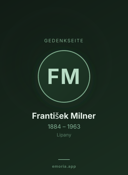 Gedenkportrait von František Milner