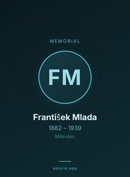 Memorial portrait of František Mlada