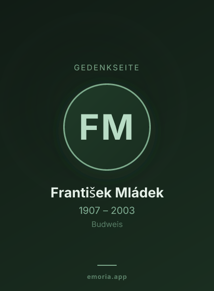 Gedenkportrait von František Mládek