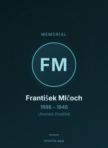 Memorial portrait of František Mlčoch