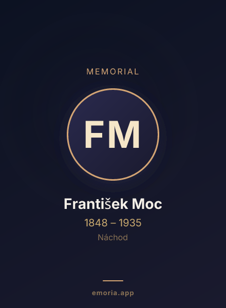 Memorial portrait of František Moc
