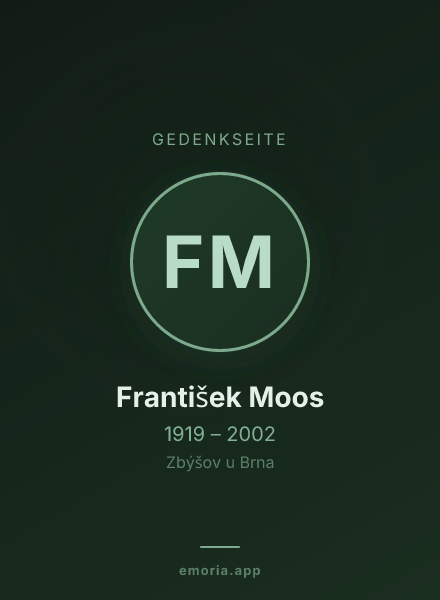 Gedenkportrait von František Moos