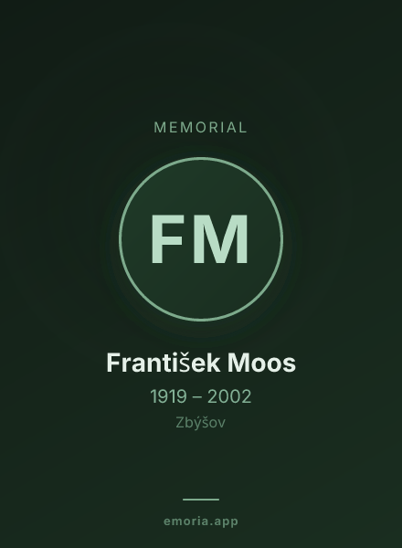 Memorial portrait of František Moos