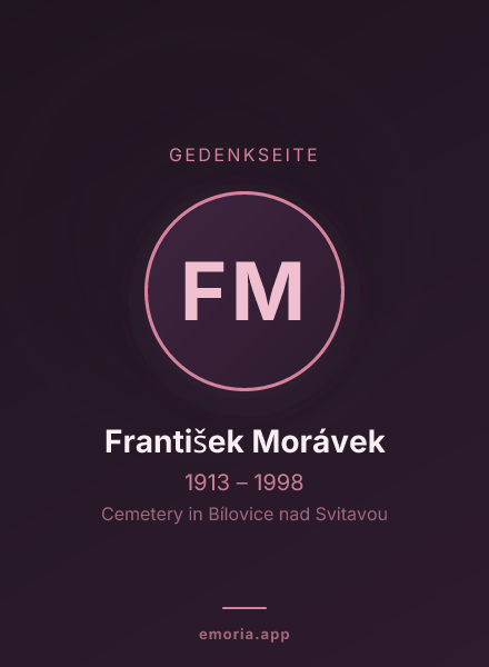 Gedenkportrait von František Morávek