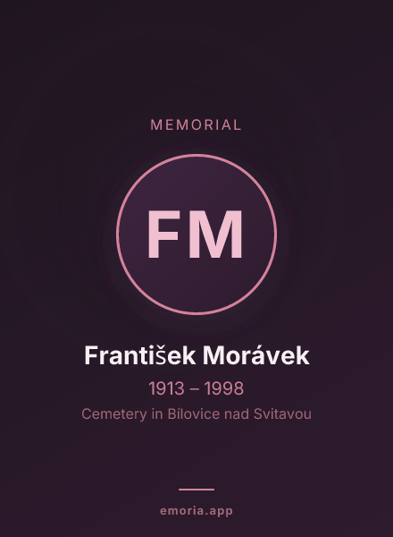 Memorial portrait of František Morávek