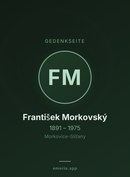 Gedenkportrait von František Morkovský