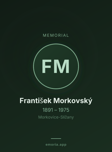 Memorial portrait of František Morkovský