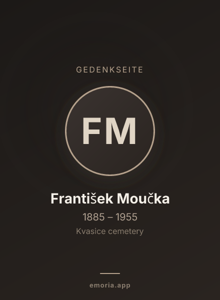 Gedenkportrait von František Moučka