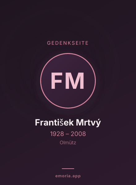 Gedenkportrait von František Mrtvý