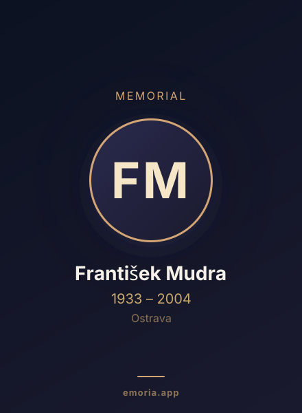 Memorial portrait of František Mudra
