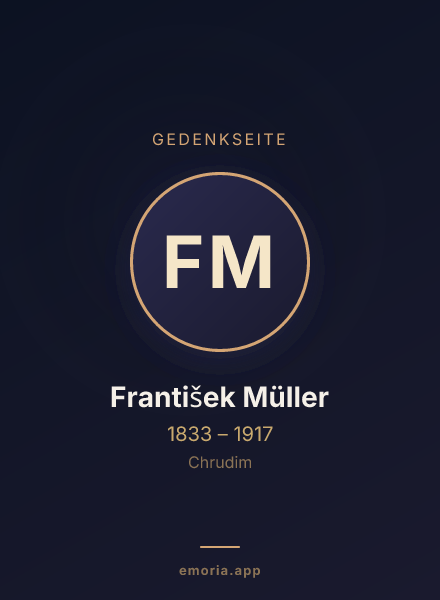 Gedenkportrait von František Müller